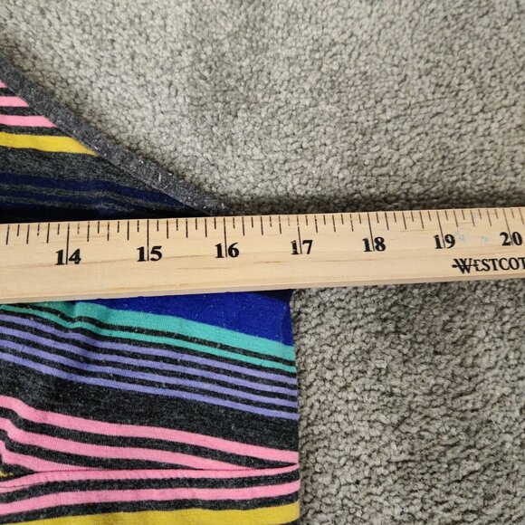 Xhilaration Women's Sleep Dress Size L Striped Gray Blue Multicolor Comfy Night - Picture 7 of 8